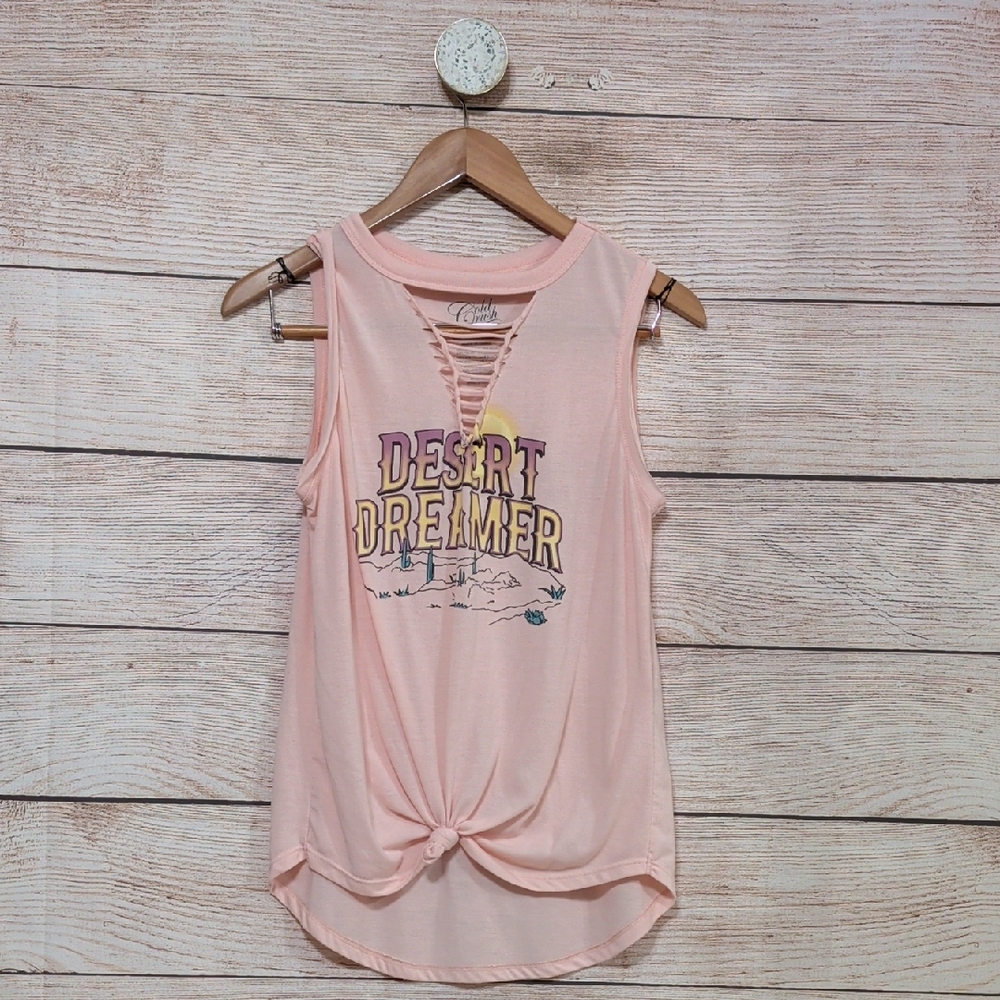 Hybrid Apparel Peach Graphic Tank Top